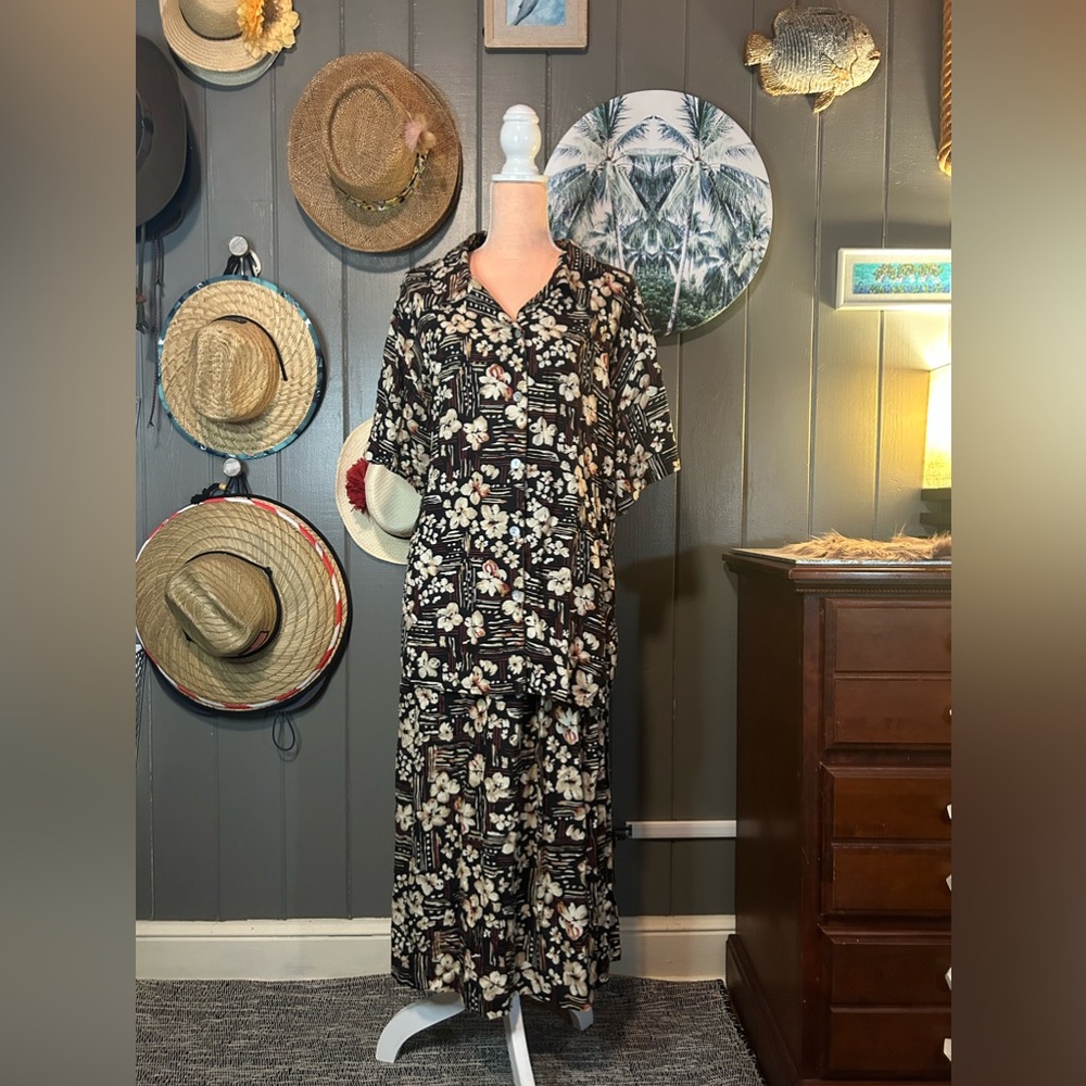 Vintage 90’s TR Bentley Plus Vacation Two Piece Skirt & Top 3X